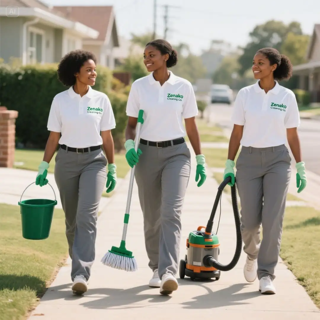 Professional cleaner team